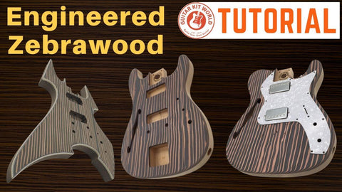 Engineered Zebrawood DIY Guitar Kits