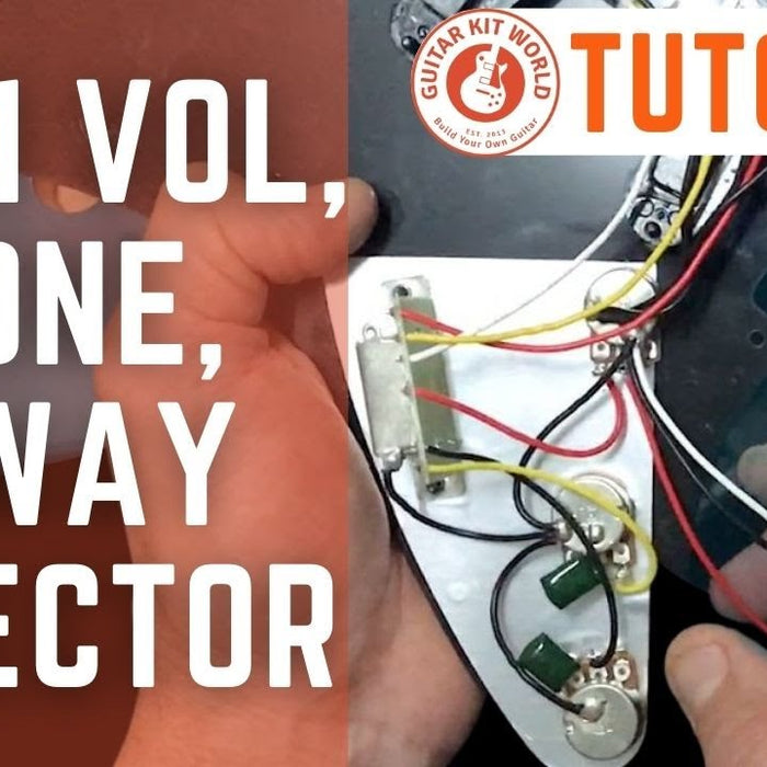 How to wire a  3 single coil, 1 vol, 1 tone, 5-way selector guitar