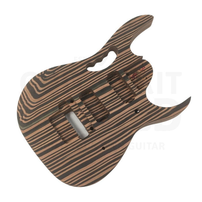 JE-style guitar kit with 7-string Engineered Zebrawood Body - Guitar Kit World