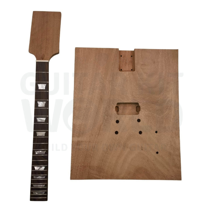 Junior L-style Block Kit with Mahogany Body and Rosewood Fretboard - Guitar Kit World