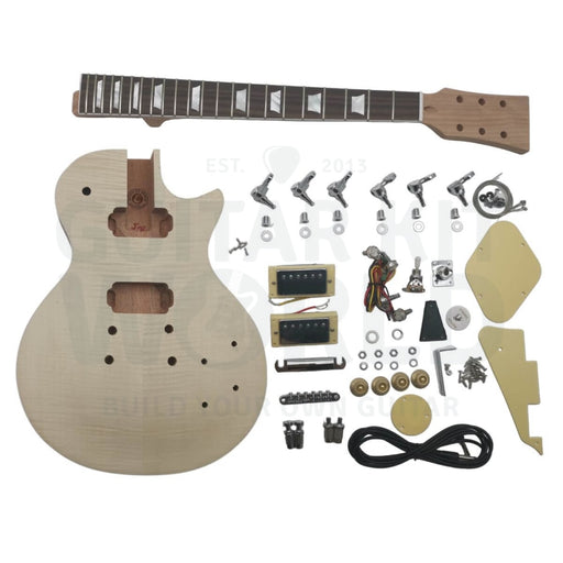 L1 Mahogany body Guitar Kit with Flame Maple Veneer - Guitar Kit World