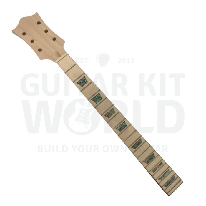 Ash Body  L1 Guitar Kit with Quilted Maple Veneer and Maple Fretboard - Guitar Kit World
