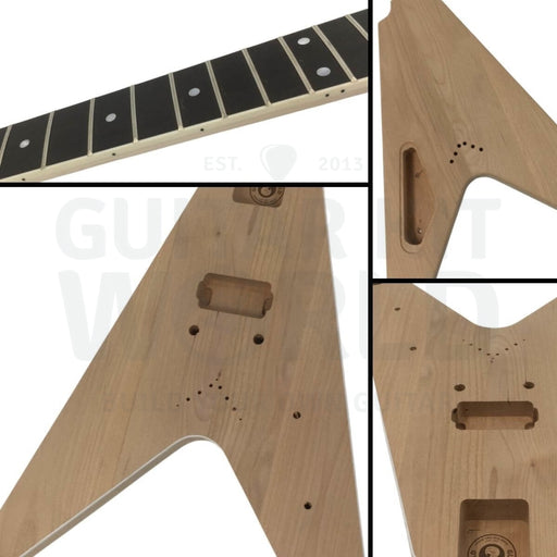 V57 Alder Body Guitar Kit with Maple Neck and Ebony Fretboard - Guitar Kit World