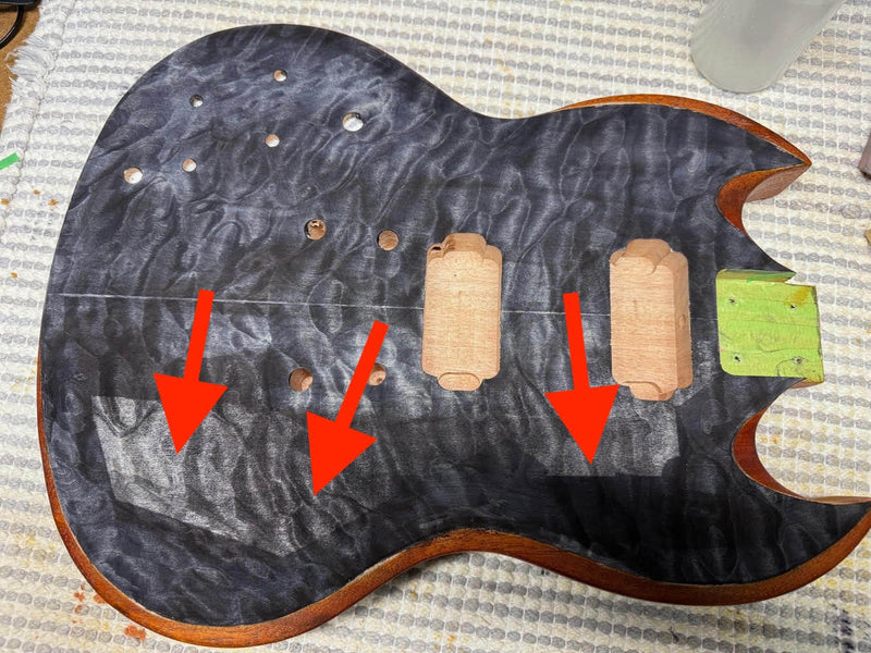 Addressing Glue Bleed-Through on Veneer Tops