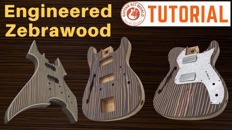 Engineered Zebrawood DIY Guitar Kits
