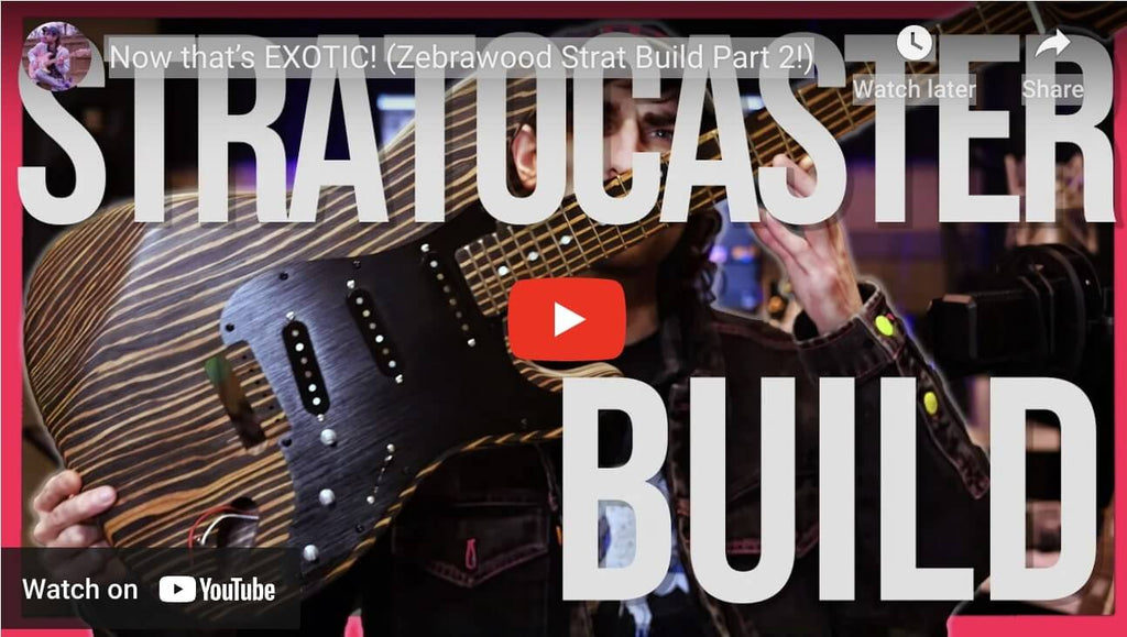 Exotic Zebrawood DIY Guitar Building with MixWithABD | Guitar Kit