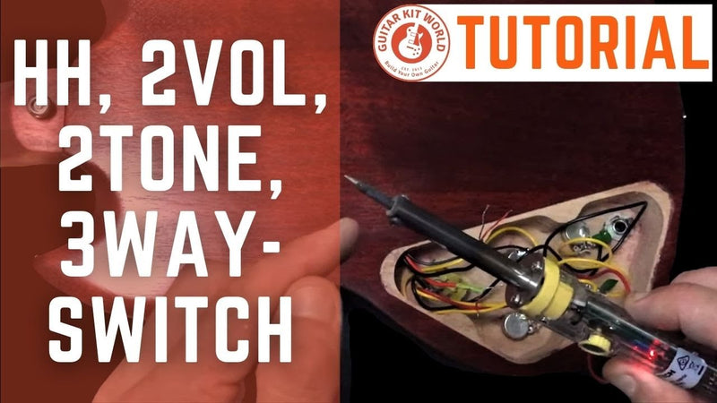 How to wire a 2 Humbucker, 2 Vol, 2 Tone, 3-Way Switch Guitar