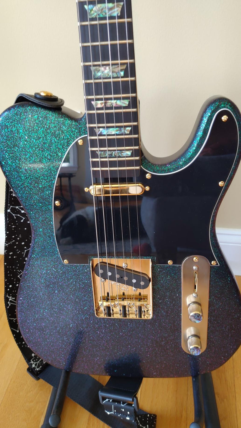 Customer-built sparkle TE-style guitar kit — a completed DIY guitar kit build from Guitar Kit World