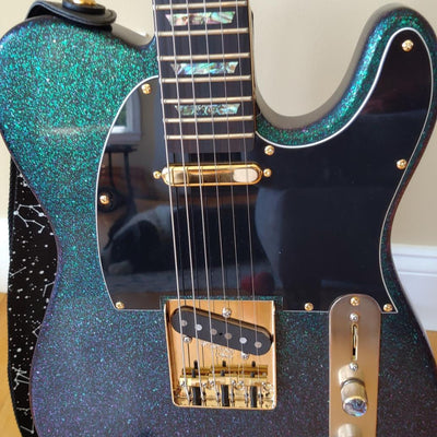 Customer-built sparkle TE-style guitar kit — a completed DIY guitar kit build from Guitar Kit World