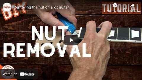 How do you change a nut on a guitar kit?