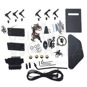 Hardware set for the NI-RMFB-5264 kit: tremolo bridge, humbuckers, tuners, wiring and covers - Guitar Kit World