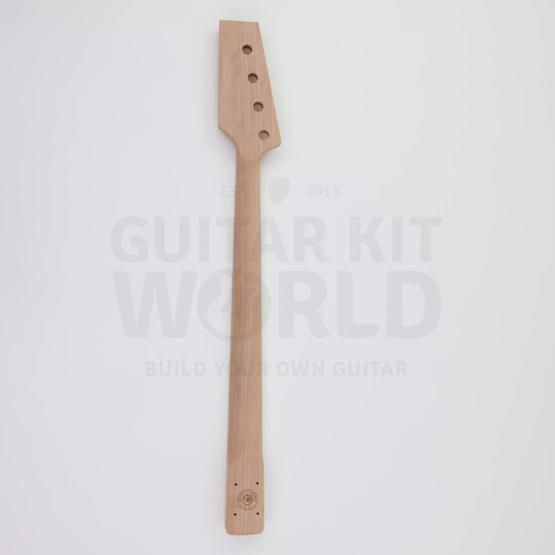 Back of the mahogany bass neck