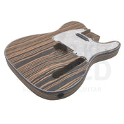 Zebrawood T-Style Guitar Kit With Maple Neck And Rosewood Fretboard