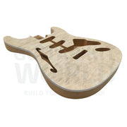 Alder Body Semi-Hollow S-Style Guitar Kit With Quilted Maple Veneer