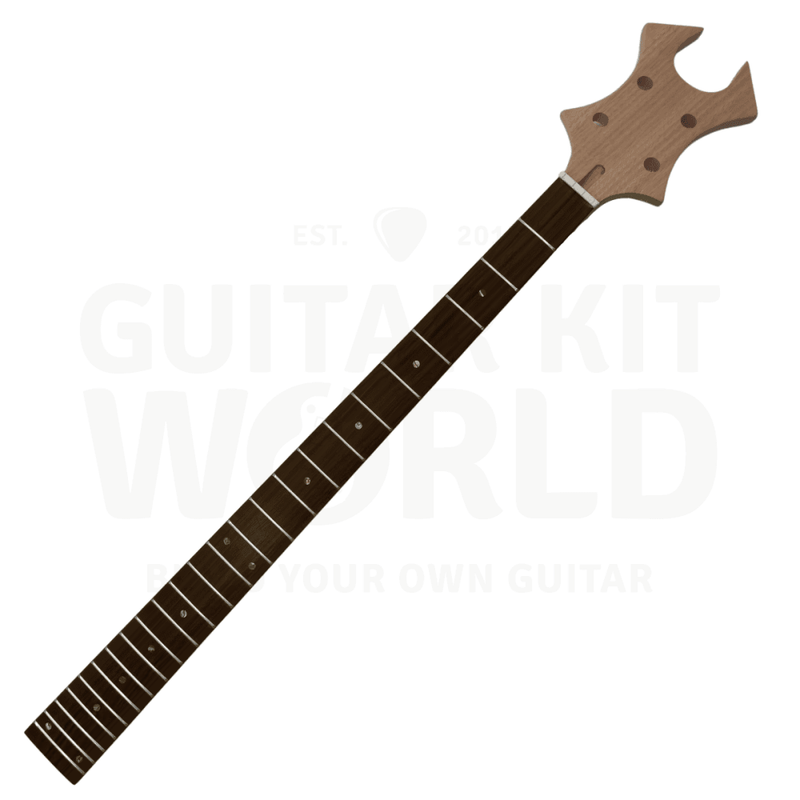 WR bass kit mahogany neck with rosewood fretboard and dot inlays - Guitar Kit World