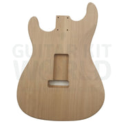 Alder St Style Guitar Kit With Quilted Maple Veneer Skunk Stripe Neck