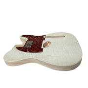 Ash TE Guitar Kit w/ Flame Maple Veneer, Skunk Stripe Maple Neck - Guitar Kit World