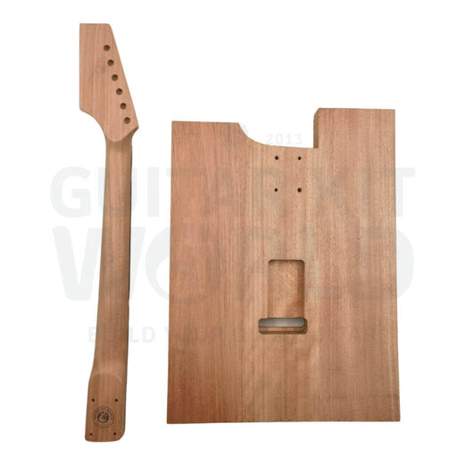 Blank electric guitar kit with mahogany body, mahogany neck and rosewood fretboard, photo 2