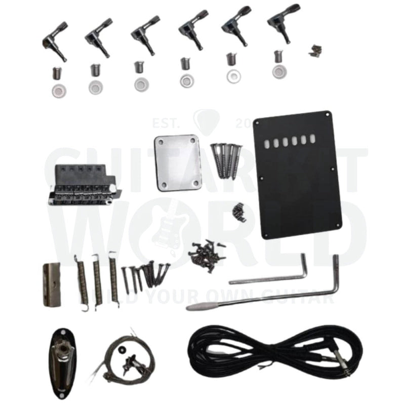 Blank electric guitar kit with mahogany body, mahogany neck and rosewood fretboard, photo 3