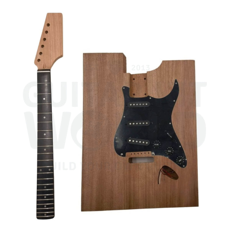 S-Style Blank Guitar Kit With Mahogany Neck And Body St