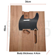 Blank T-style DIY guitar kit with mahogany body and rosewood fretboard - Guitar Kit World