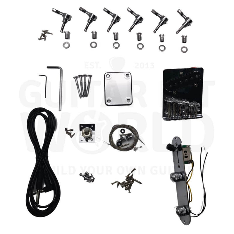 Left-Hand Blank TE-style Guitar Kit w/ Rosewood Fretboard - Guitar Kit World