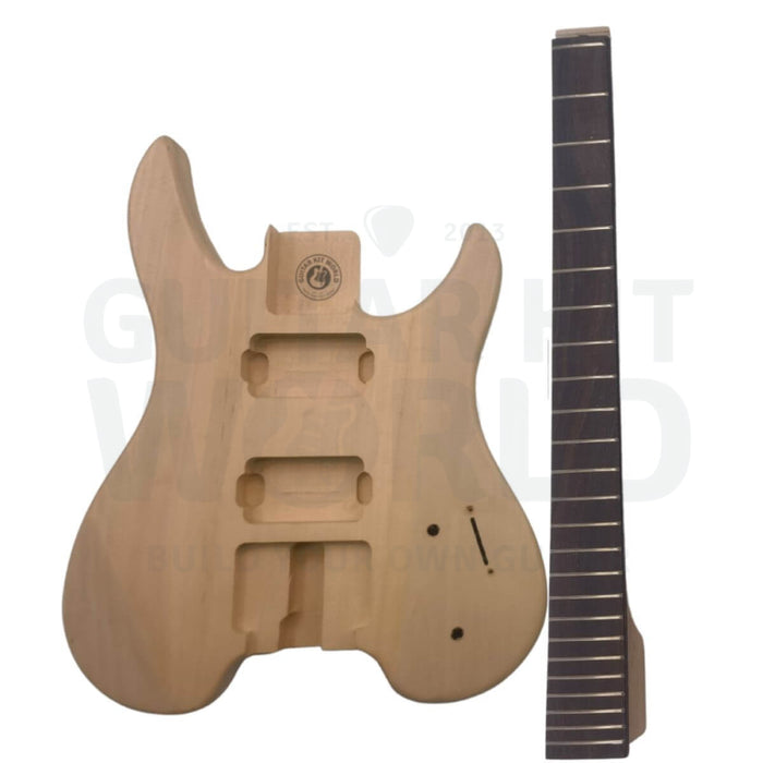 Basswood Headless Guitar Kit With Rosewood Fretboard Maple Neck Hl