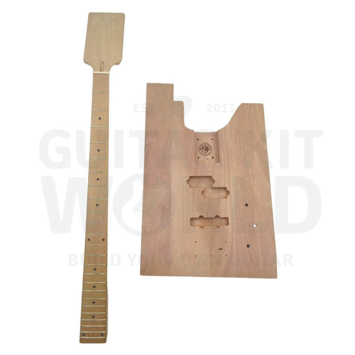 Blank Bass Guitar Kit with Maple Neck and Fretboard