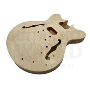 Semi-Hollow E35 Guitar Kit with Quilted Maple Top & Ebony Fretboard - Guitar Kit World