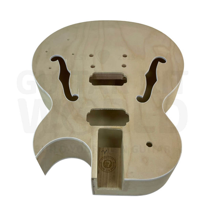 E75 Fully Hollow Electric Guitar Kit, Maple Plywood Body and Dual Humbuckers