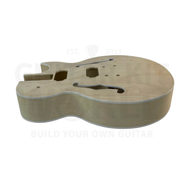 E75 Fully Hollow Electric Guitar Kit, Maple Plywood Body and Dual Humbuckers