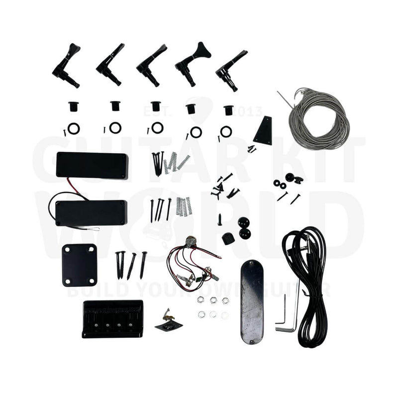 34 Inch 5 String EXP Bass Style Guitar Kit Mahogany Body - Guitar Kit World