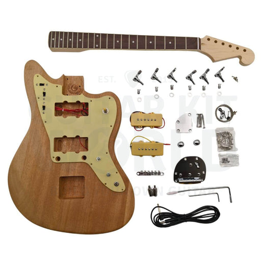 Mahogany Body Jg-Style Guitar Kit With Skunk Stripe Maple Neck