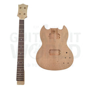 Short-Scale Mahogany G-style Bass Guitar Kit with Maple Neck - Guitar Kit World