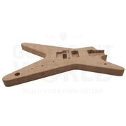 Heavy metal guitar kit mahogany body edge profile showing routing depth - Guitar Kit World