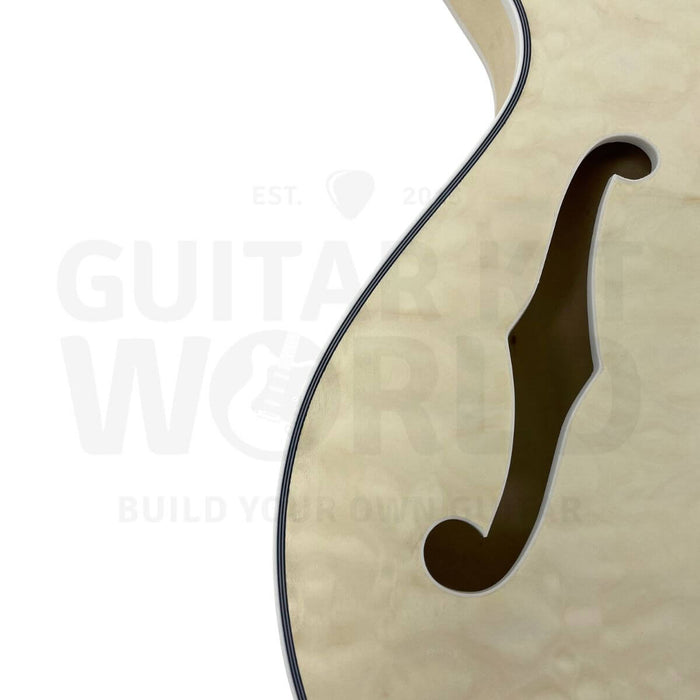 Semi Hollow E35 DIY Guitar Kit with Flamed Maple Top