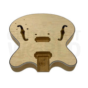 Semi Hollow E35 DIY Guitar Kit with Flamed Maple Top - Guitar Kit World