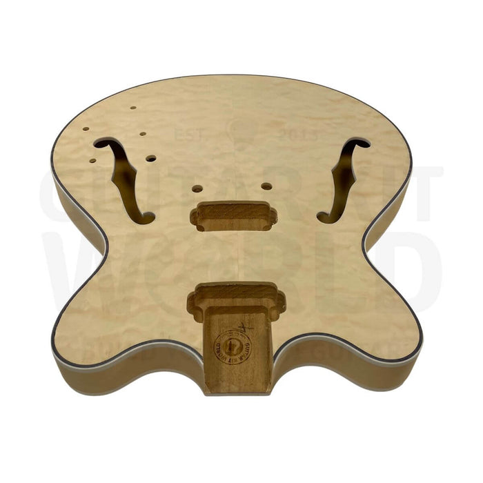 Semi Hollow E35 DIY Guitar Kit with Flamed Maple Top