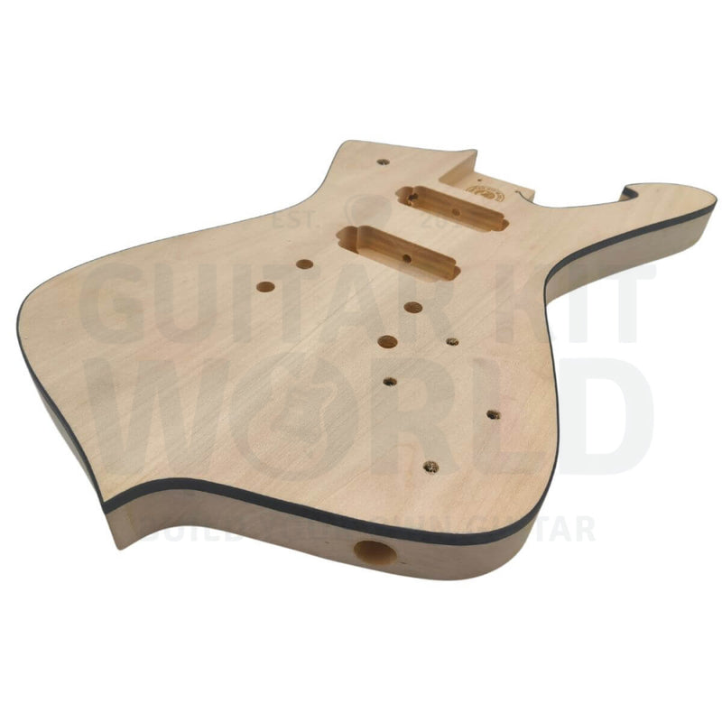 7-string ICE-style Guitar Kit with Basswood Body and Maple Neck with Skunk Stripe - Guitar Kit World