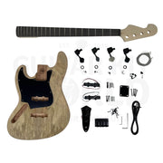 Left Hand JM Bass Build Kit with Mahogany Body and Ebony Fretboard - Guitar Kit World