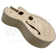 Hollow Body L5 Guitar Kit with Venetian Single Cutaway, Gold Finish Hardware - Guitar Kit World