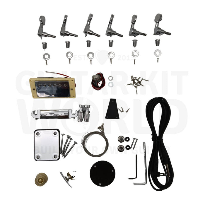 Junior Single Cut Guitar Kit with Bolt-On Neck, Chrome Hardware