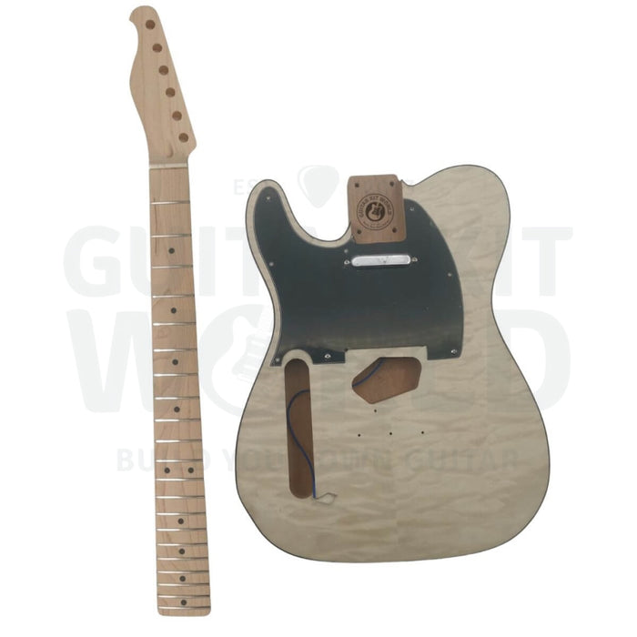Lefty Alder Te Guitar Kit W/ Quilt Maple Veneer