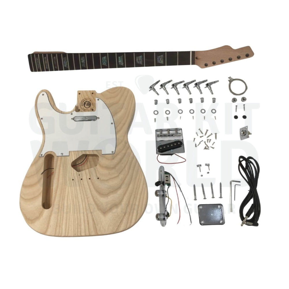 Lefty Te Guitar Kit W/ Ash Body Ebony Fretboard