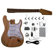 Mahogany S-Style Guitar Kit With Roasted Maple Neck