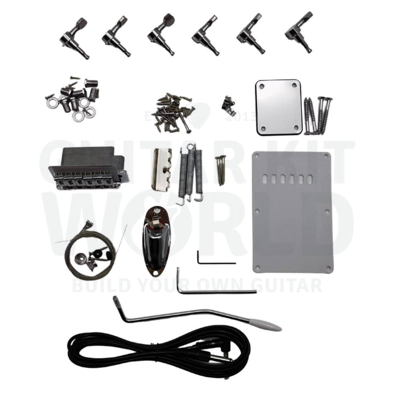 Mahogany S-Style Guitar Kit With Roasted Maple Neck