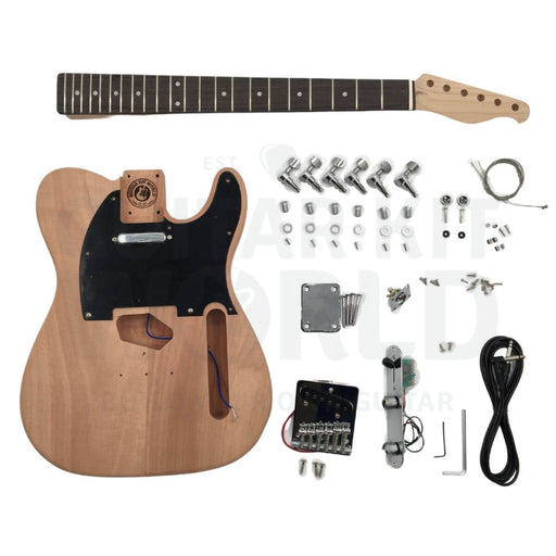 Mahogany Te Guitar Kit W/ Maple Neck Rosewood Fretboard