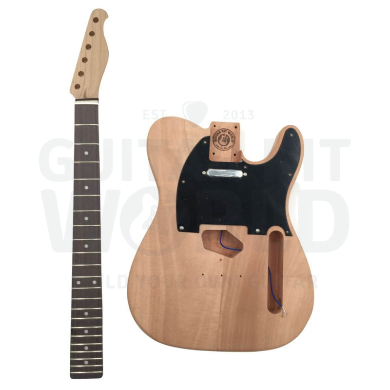 Mahogany Te Guitar Kit W/ Maple Neck Rosewood Fretboard
