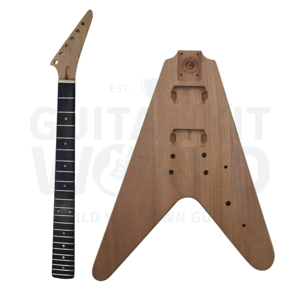 Mahogany body Vstyle Guitar Kit w/ Ebony fretboard Guitar Kit World