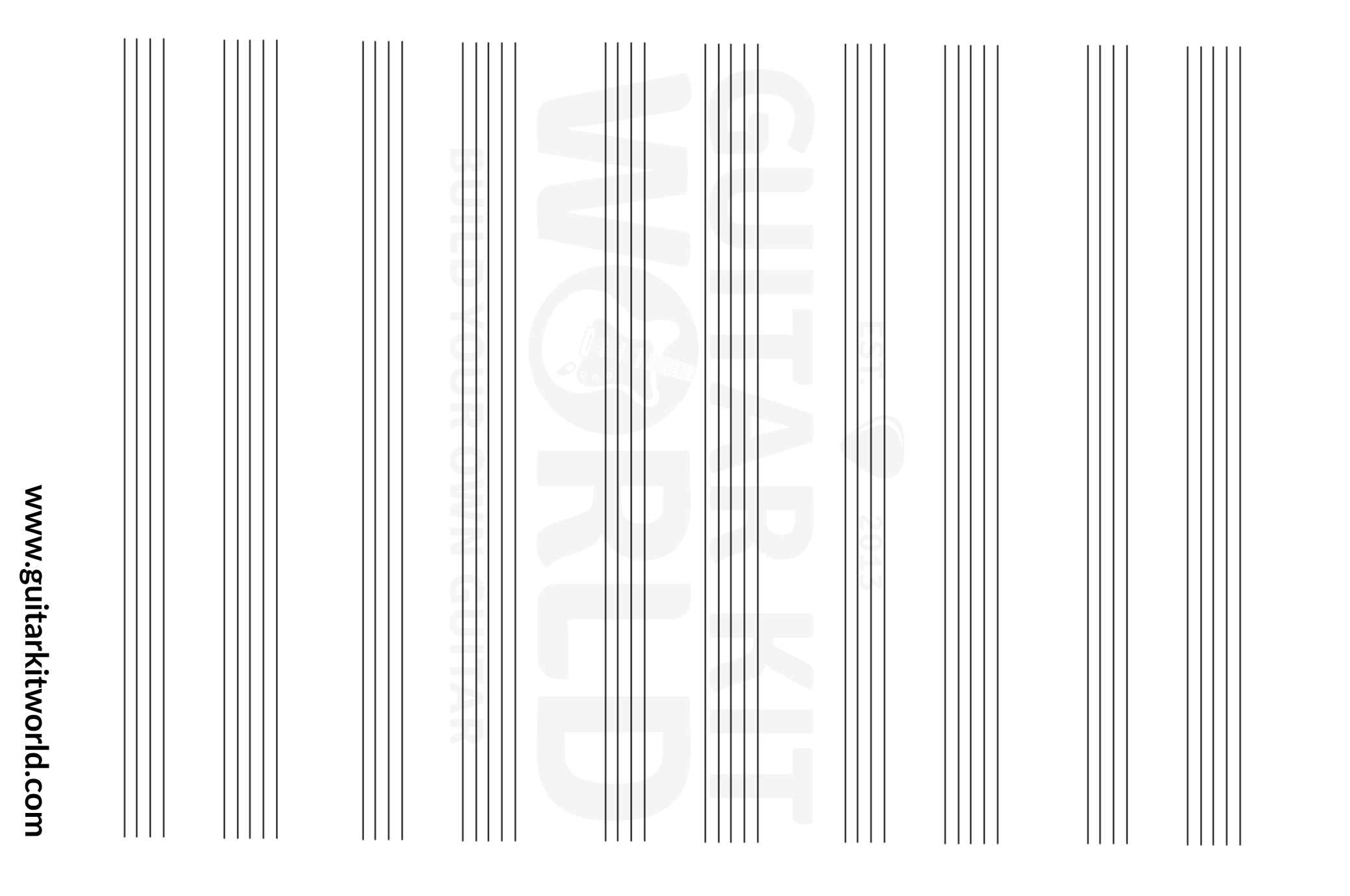 Free Printable Standard Bass TAB Manuscript Sheet (Split Layout ...
